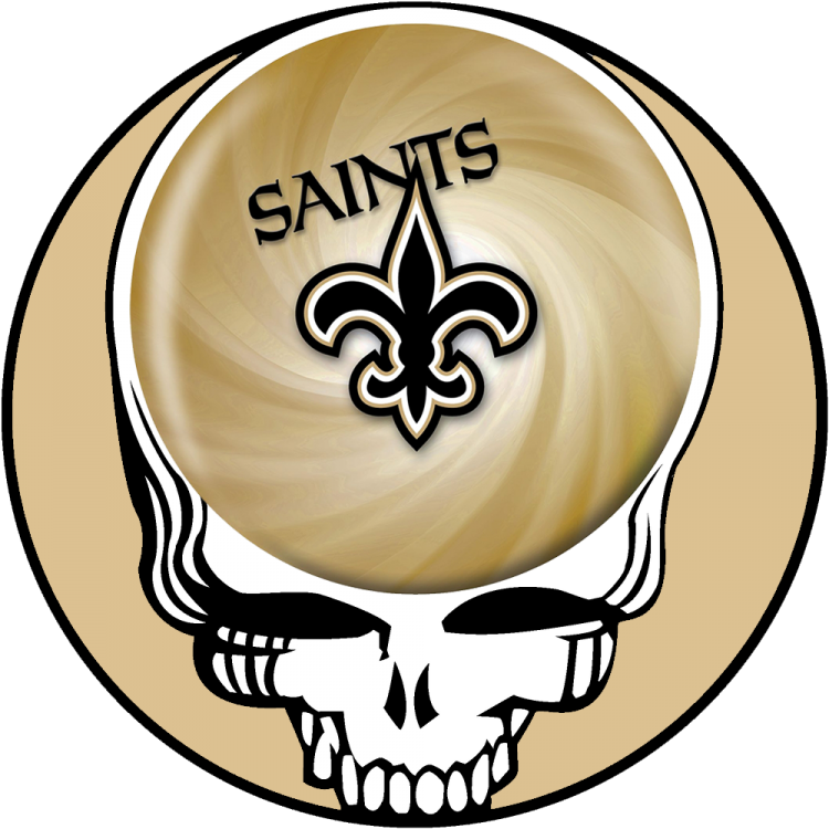 New Orleans Saints skull logo fabric transfer